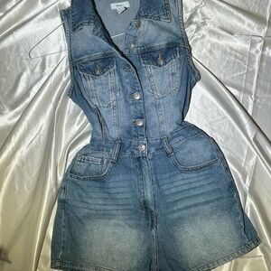 Light Blue Denim romper